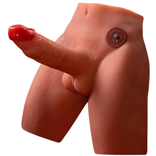 XISE - JASON REALISTIC DILDO MASTURBATOR WITH THRUSTING AND VIBRATION OPTIONS, 17 CM