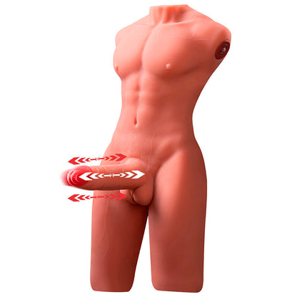XISE – JASON HALF-BODY REALISTIC MALE TORSO WITH THRUST AND VIBRATION FUNCTIONS 55 CM