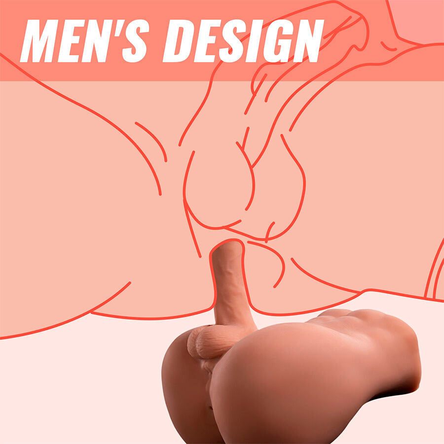 XISE - BERTLETT DILDO ASS REALISTIC DILDO AND ANUS MASTURBATOR FRONT POSITION WITH THRUST FUNCTION 18 CM