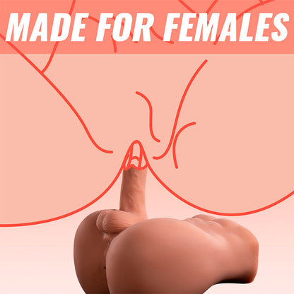 XISE - BERTLETT DILDO ASS REALISTIC DILDO AND ANUS MASTURBATOR FRONT POSITION WITH THRUST FUNCTION 18 CM