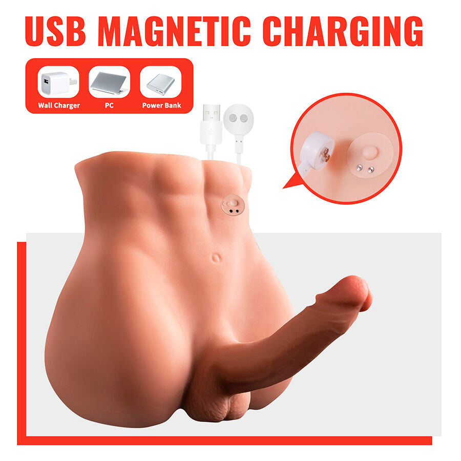XISE - BERTLETT DILDO ASS REALISTIC DILDO AND ANUS MASTURBATOR FRONT POSITION WITH THRUST FUNCTION 18 CM