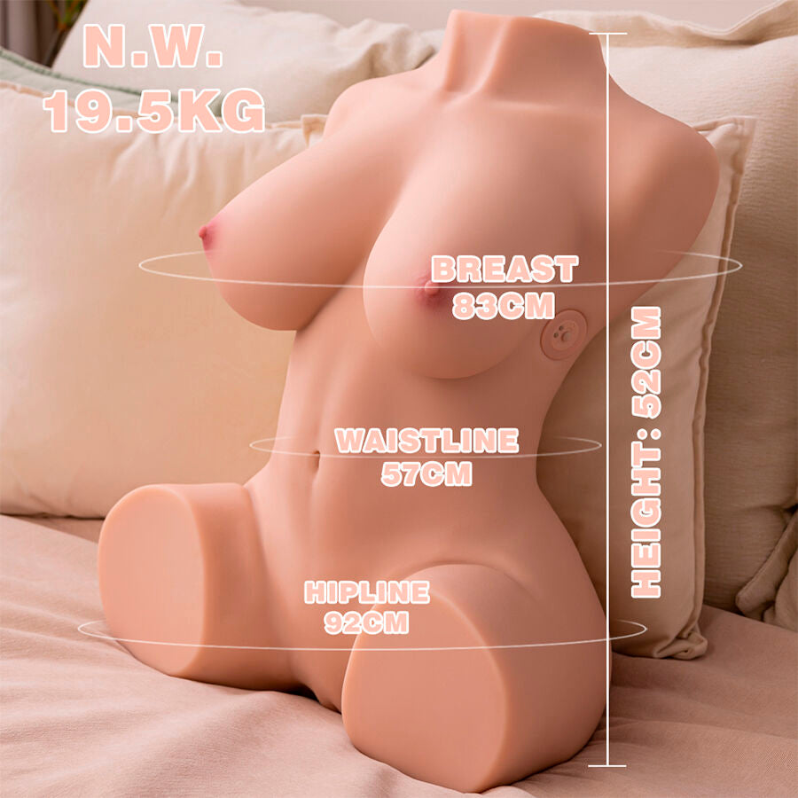 XISE - DANIA - REALISTIC, VIBRANT FEMALE TORSO WITH STABBING CAPABILITIES, 52 CM
