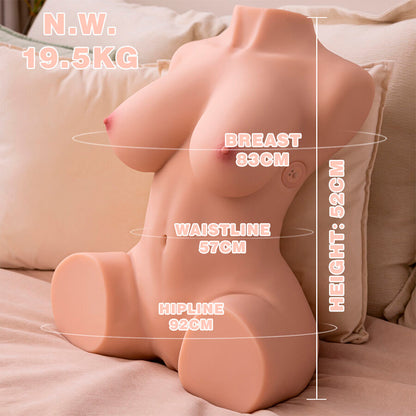XISE - DANIA - REALISTIC, VIBRANT FEMALE TORSO WITH STABBING CAPABILITIES, 52 CM