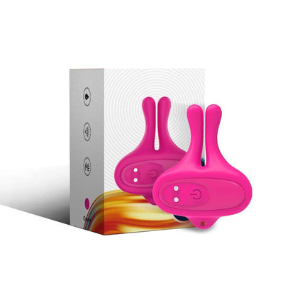 ARMONY - RABBIT SHAPED VIBRATING MAGNETIC NIPPLE CLAMPS PINK