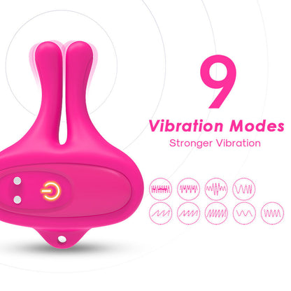 ARMONY - RABBIT SHAPED VIBRATING MAGNETIC NIPPLE CLAMPS PINK