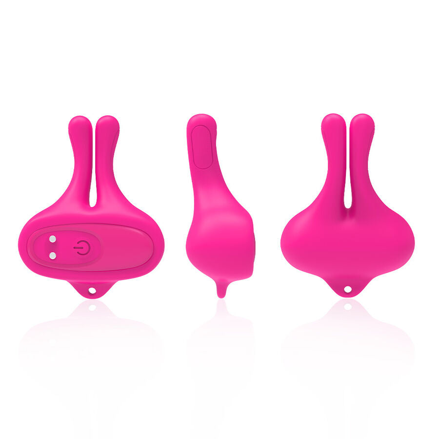 ARMONY - RABBIT SHAPED VIBRATING MAGNETIC NIPPLE CLAMPS PINK
