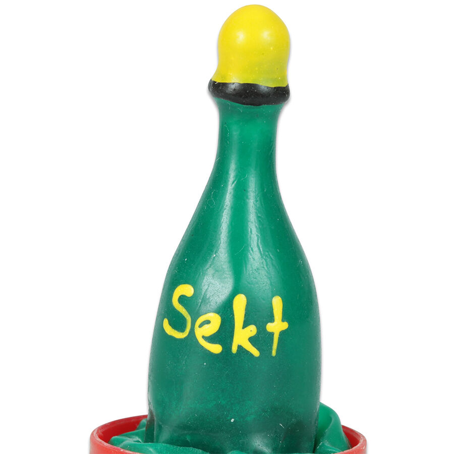 CONDOMERIE - HAND-PAINTED NOVELTY CONDOMS CHAMPAGNE