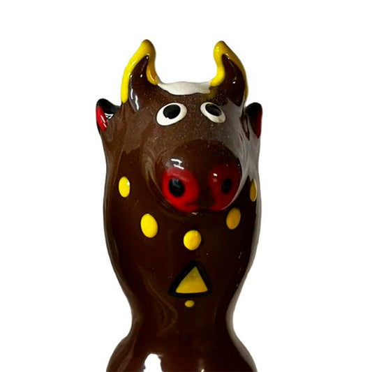 CONDOMERIE - HAND-PAINTED NOVELTY CONDOMS BULL BLACK MODEL 2