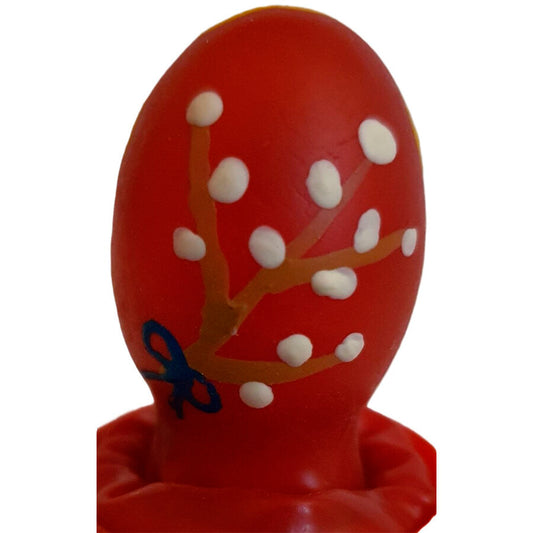 CONDOMERIE - HAND-PAINTED NOVELTY CONDOMS RED EASTER EGG