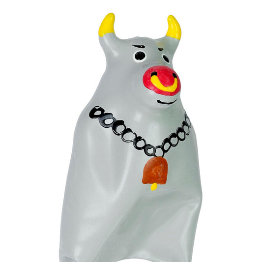 CONDOMERIE - HAND-PAINTED NOVELTY CONDOMS GREY Bull MODEL XL