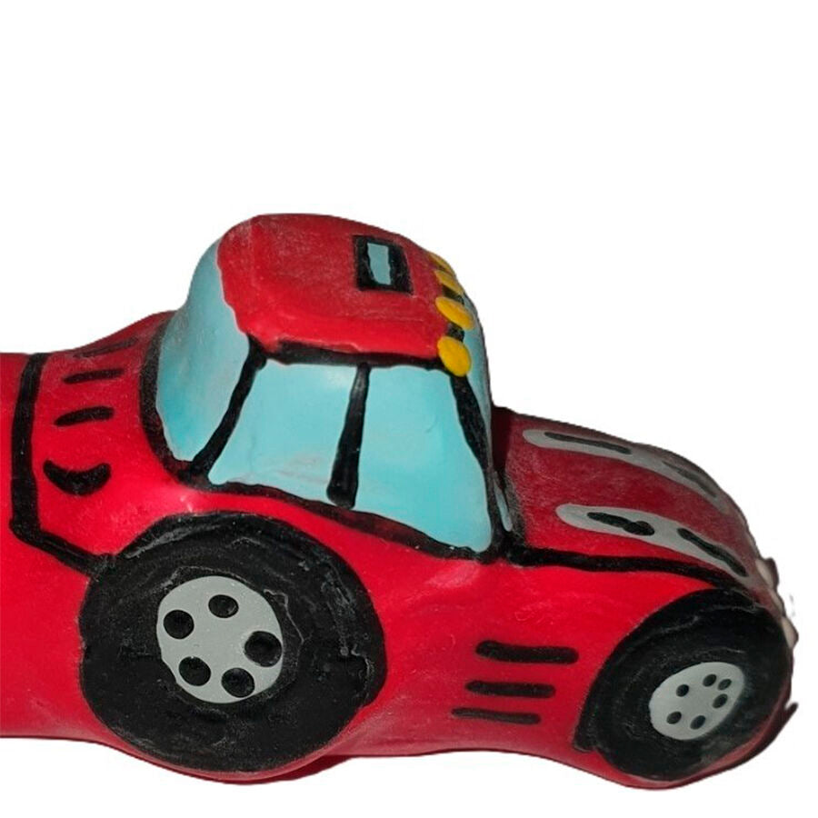 CONDOMERIE - HAND-PAINTED NOVELTY CONDOMS TRACTOR RED XL