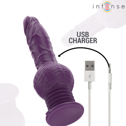 INTENSE - TATUM MULTIFUNCTIONAL VIBRATOR WITH UP AND DOWN VIBRATION 24 CM PURPLE