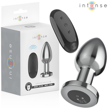 INTENSE - ANAL PLUG 10 VIBRATIONEN METALL MIT FERNBEDIENUNG L