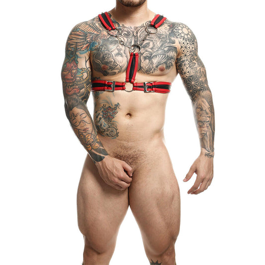 MOB - DUNGEON RED HARNESS WITH CHAINS ONE SIZE