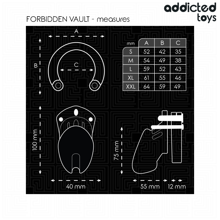 ADDICTED TOYS LOCKED - FORBIDDEN PENIS CAGE 10 CM