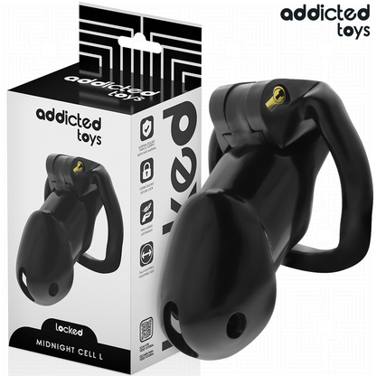 ADDICTED TOYS LOCKED - MINDNIGHT CELL COCK CAGE SIZE L