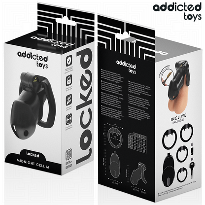 ADDICTED TOYS LOCKED - MINDNIGHT CELL PENIS CAGE GRÖSSE M
