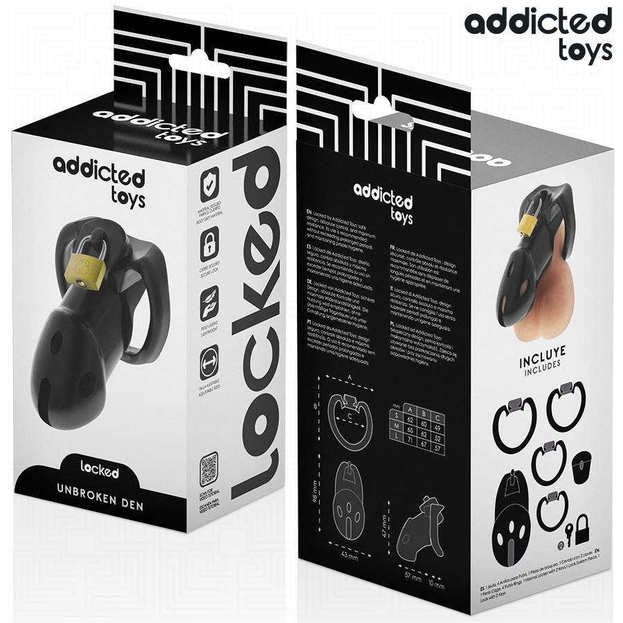 ADDICTED TOYS LOCKED - UNBROKEN THE PENIS CAGE 9.8 CM
