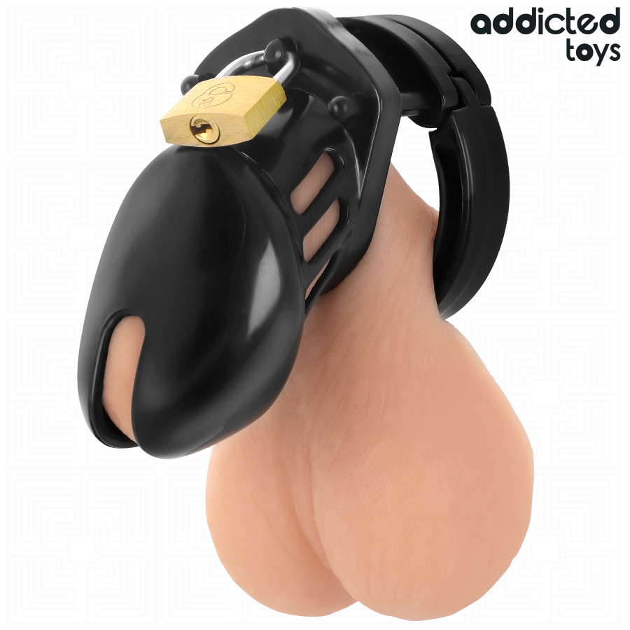 ADDICTED TOYS LOCKED - OBSIDIAN HOLD PENISKÄFIG GRÖSSE S