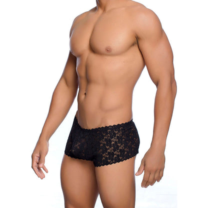 MOB - SCHWARZE SPITZENBOXER GRÖSSE S/M