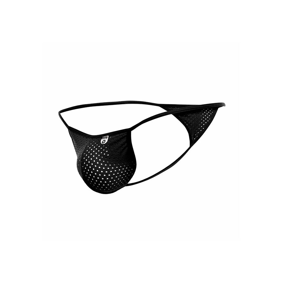 MOB - SCHWARZER MIKROFASER-V-STRING GRÖSSE L/XL