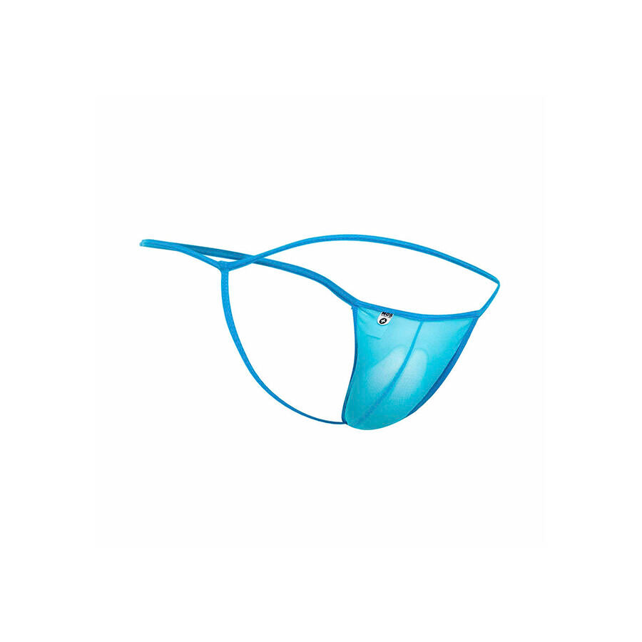 MOB - TRANSPARENTER T-FÖRMIGER TANGA AQUA GRÖSSE L/XL