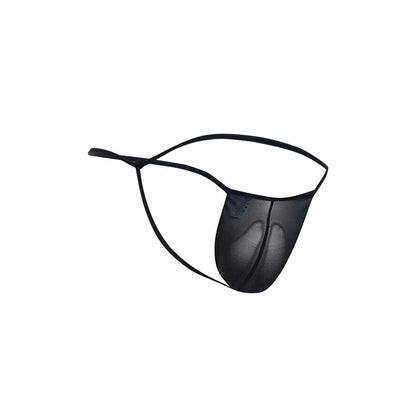 MOB - TRANSPARENTER T-FÖRMIGER TANGA SCHWARZ GRÖSSE S/M