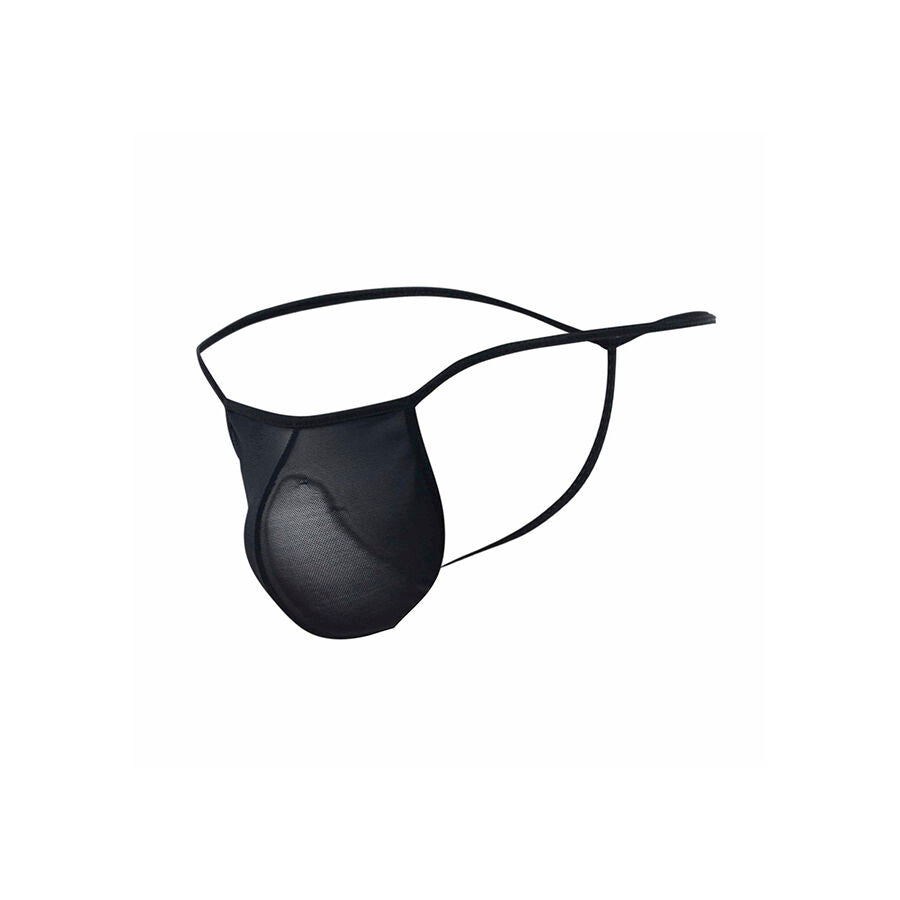 MOB - TRANSPARENTER T-FÖRMIGER TANGA SCHWARZ GRÖSSE S/M