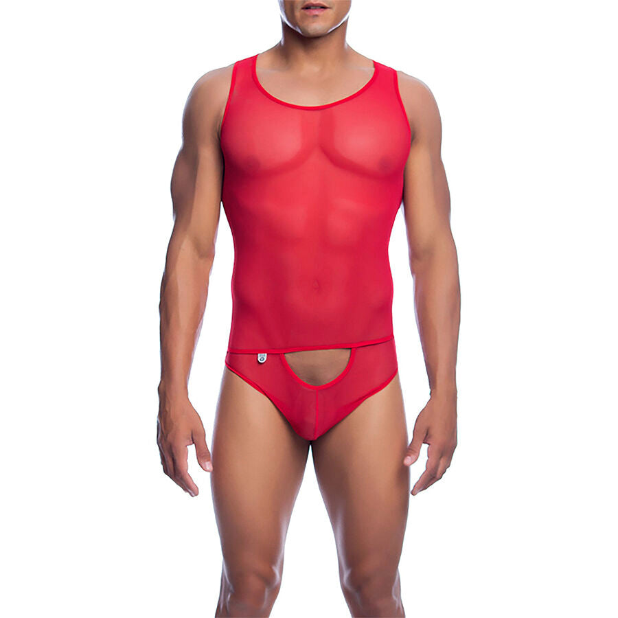 MOB - ROTER TRANSPARENTER BODYSHEE GRÖSSE S/M