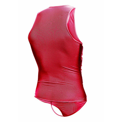 MOB - ROTER TRANSPARENTER BODYSHEE GRÖSSE S/M