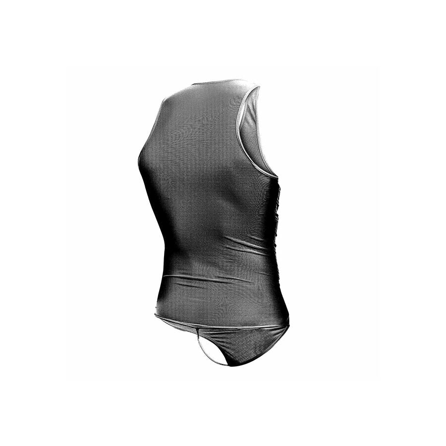 MOB - TRANSPARENTER SCHWARZER BODYSHEER GRÖSSE L/XL