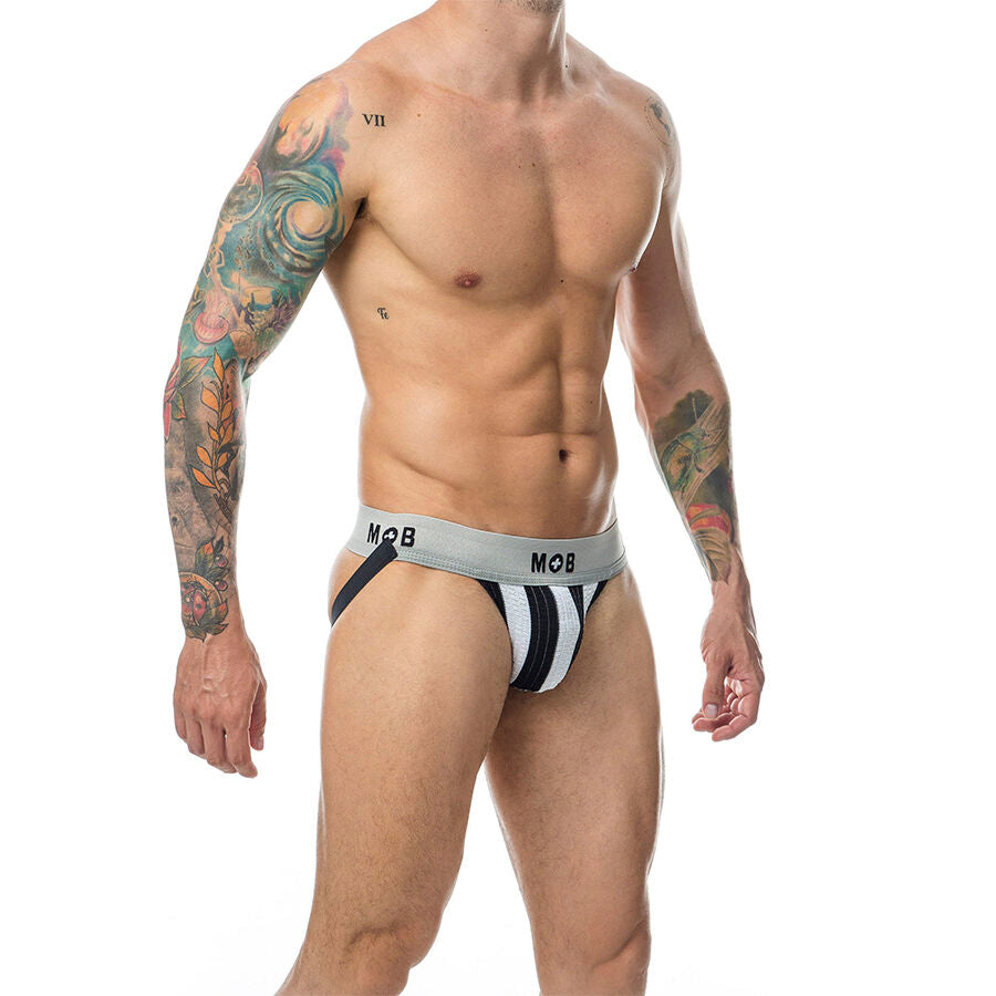 MOB - CLASSIC STRIPE WEISSER JOCK GRÖSSE S