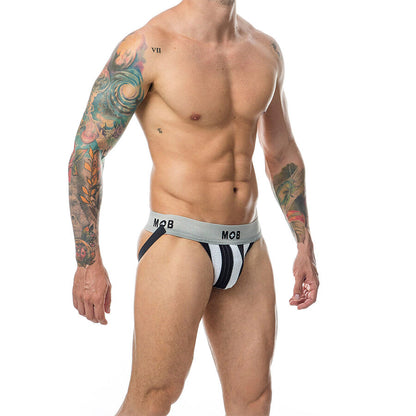 MOB - CLASSIC STRIPE WEISSER JOCK GRÖSSE XL