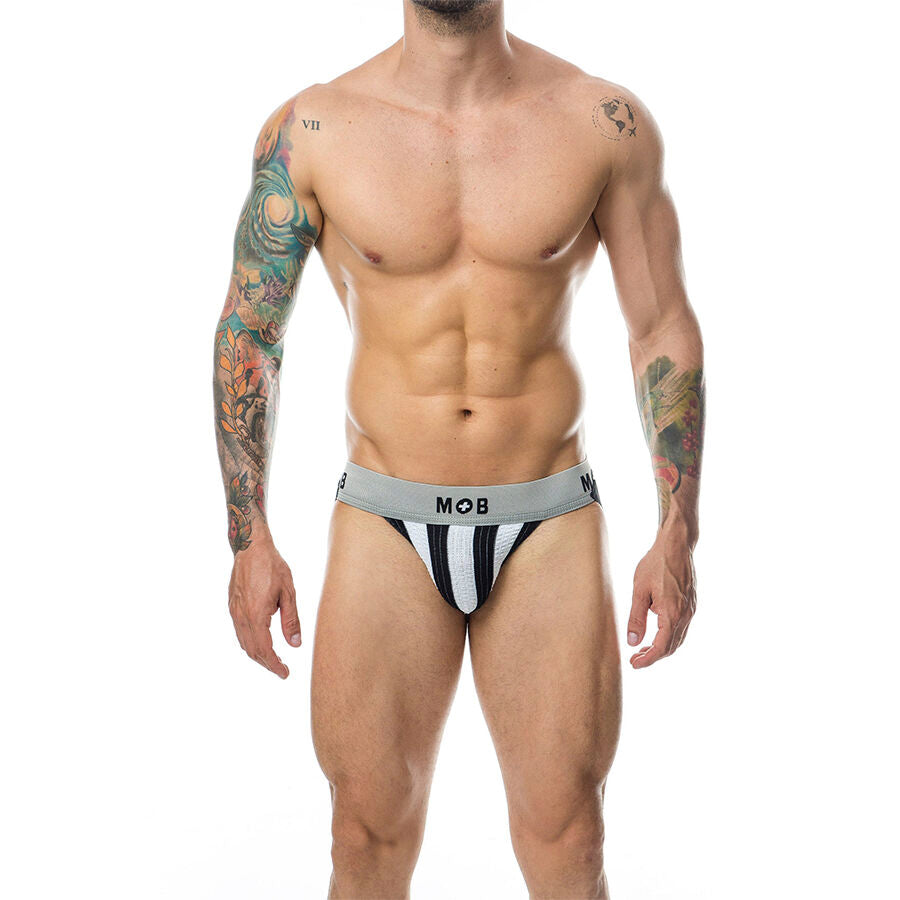 MOB - CLASSIC STRIPE WEISSER JOCK GRÖSSE XXL