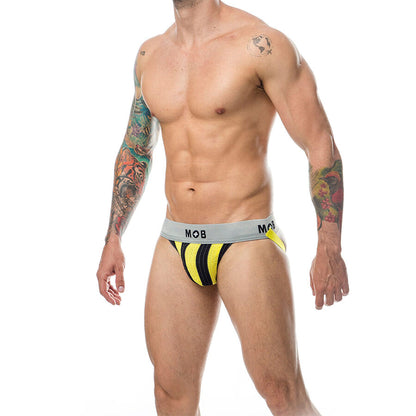 MOB - CLASSIC STRIPE JOCK GELB GRÖSSE XL