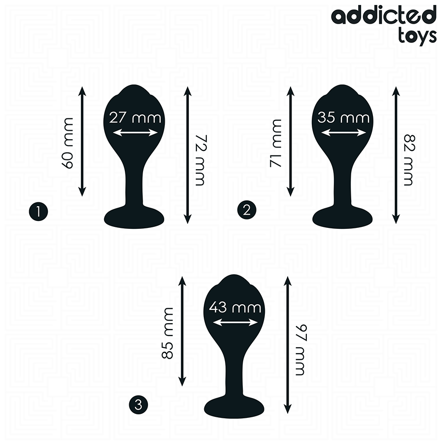 ADDICTED TOYS - 3-PIECE ANAL PLUG SET WITH JEWEL