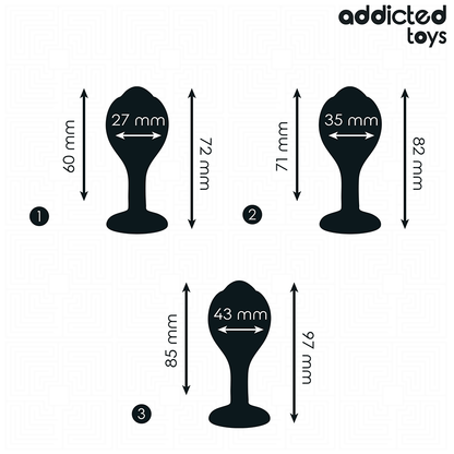ADDICTED TOYS - 3-PIECE ANAL PLUG SET WITH JEWEL