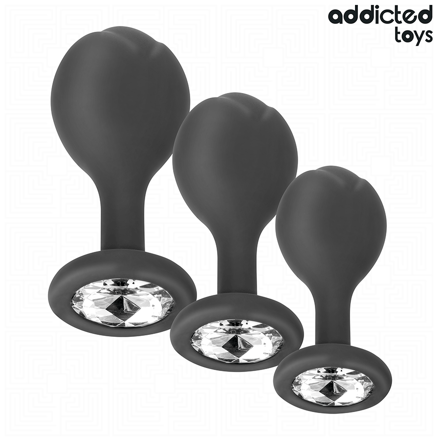 ADDICTED TOYS - 3-PIECE ANAL PLUG SET WITH JEWEL