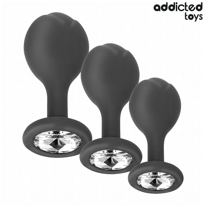 ADDICTED TOYS - 3-PIECE ANAL PLUG SET WITH JEWEL