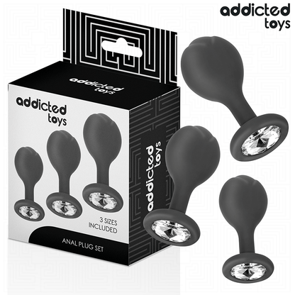 ADDICTED TOYS - 3-PIECE ANAL PLUG SET WITH JEWEL