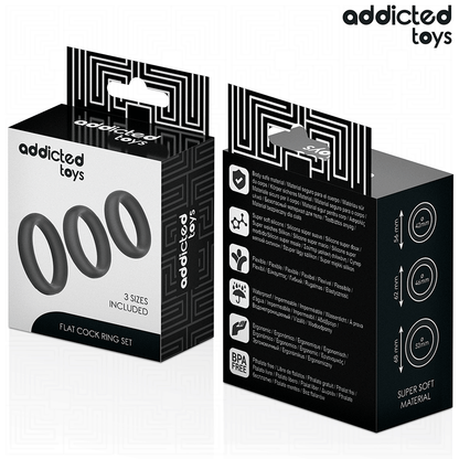 ADDICTED TOYS - SET AUS FLACHEN SILIKONRINGEN
