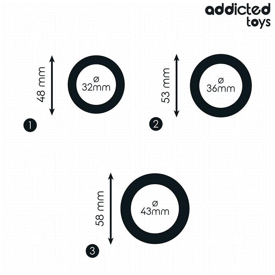ADDICTED TOYS - SILICONE RING SET MODEL 1
