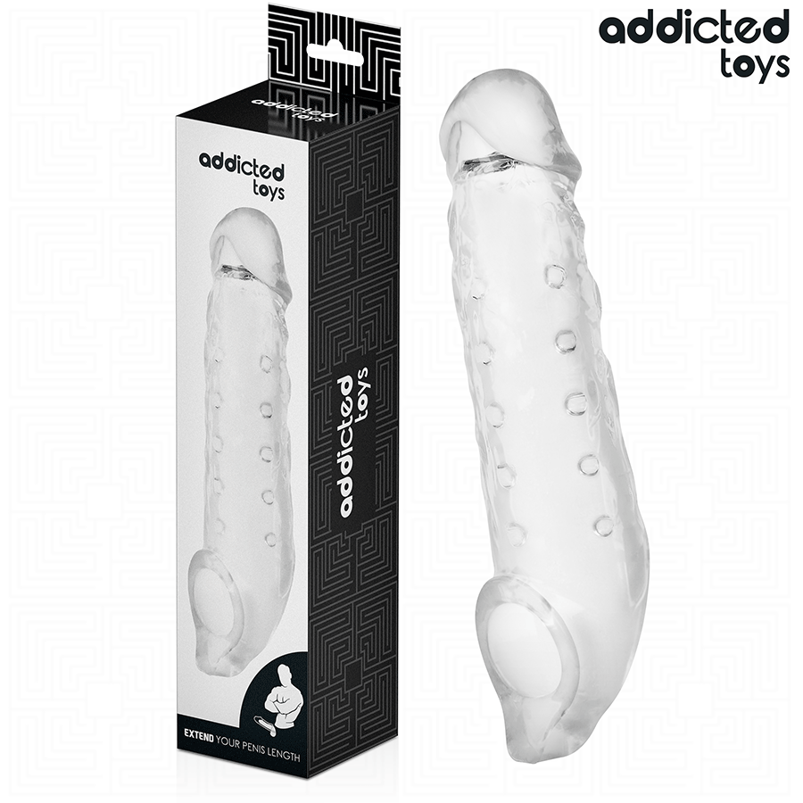 ADDICTED TOYS - TRANSPARENT PENIS EXTENDER SIZE S 23 CM