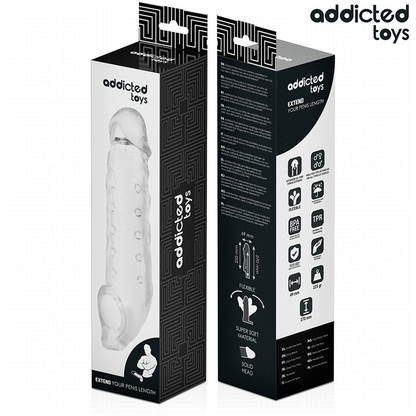 ADDICTED TOYS - TRANSPARENT PENIS EXTENDER SIZE S 23 CM