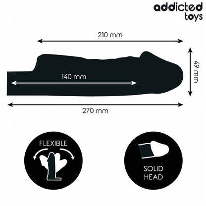 ADDICTED TOYS - TRANSPARENTE PENISHÜLSE GRÖSSE M 27 CM