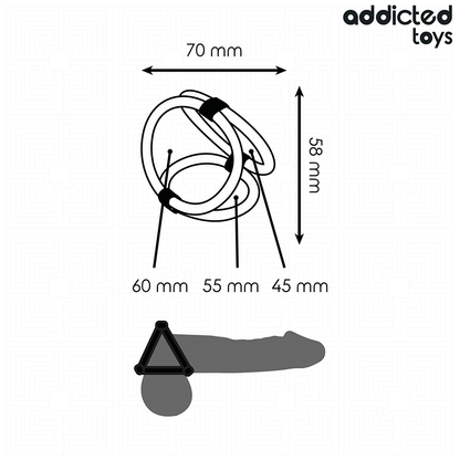 ADDICTED TOYS - TRIPLE PENIS RING