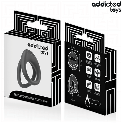 ADDICTED TOYS - DOPPELT STRUKTURIERTER PENISRING
