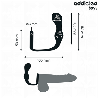 ADDICTED TOYS - ANAL PLUG WITH RING MODEL 3