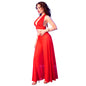 CHILIROSE - CR 4857 ROTES TOP- UND HOSENSET, GRÖSSE L