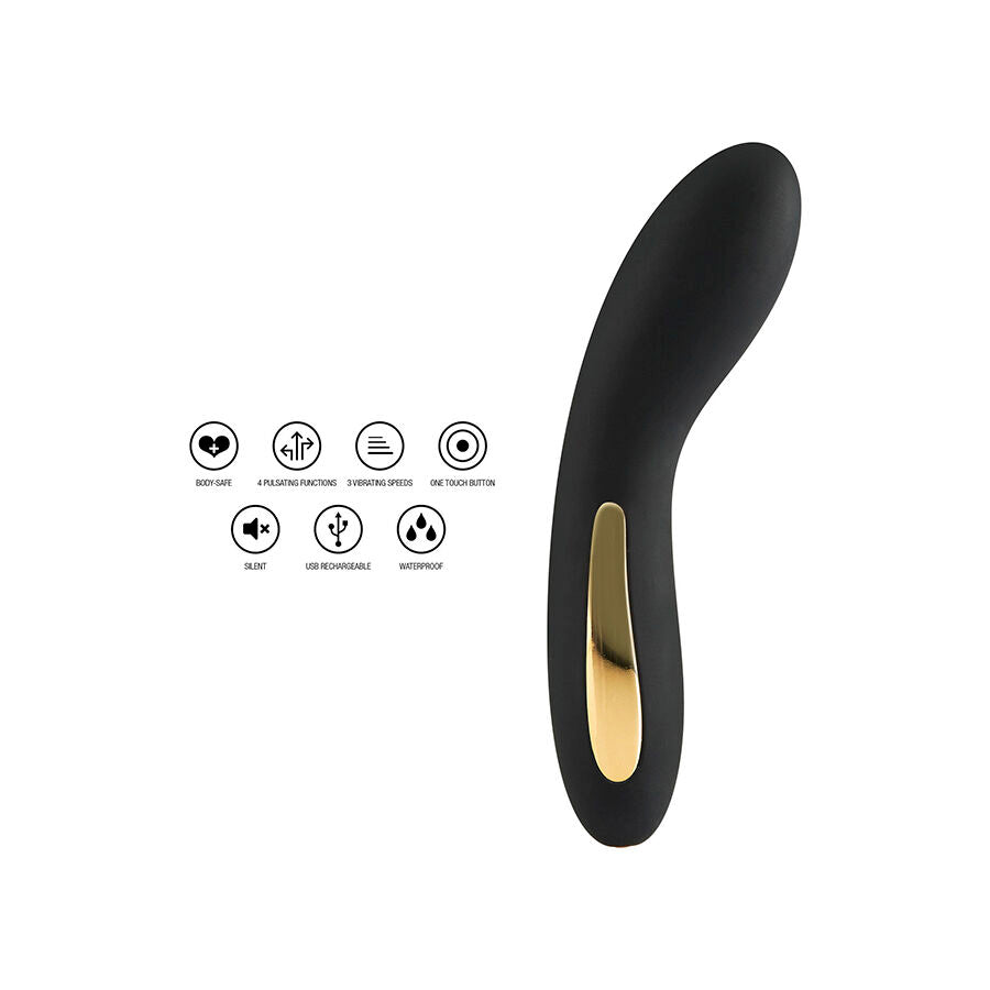 TOYJOY - BLACK VIBRATOR WITH GLOWING LIGHT